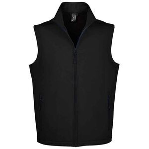 SOLS Mens Race Softshell Body Warmer / Black